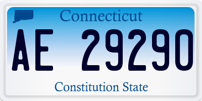 CT license plate AE29290