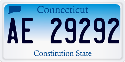 CT license plate AE29292