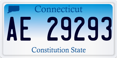 CT license plate AE29293