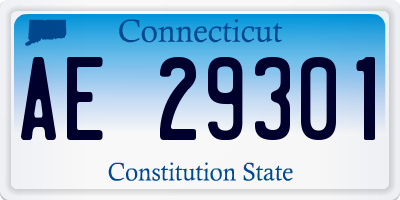 CT license plate AE29301