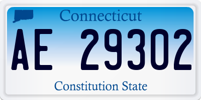 CT license plate AE29302