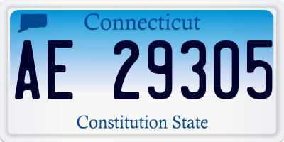 CT license plate AE29305