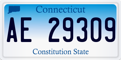 CT license plate AE29309