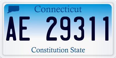 CT license plate AE29311