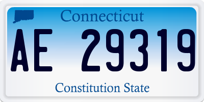 CT license plate AE29319