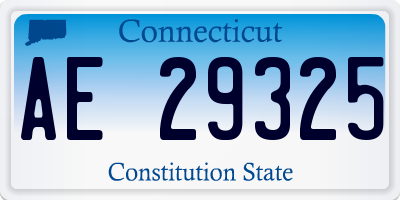 CT license plate AE29325