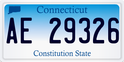 CT license plate AE29326