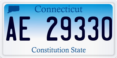 CT license plate AE29330
