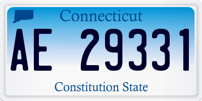 CT license plate AE29331