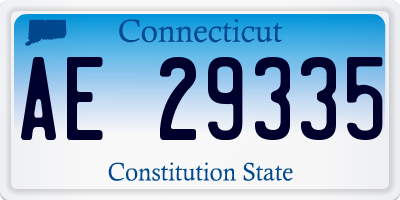 CT license plate AE29335