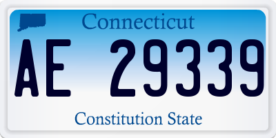 CT license plate AE29339