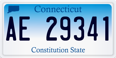 CT license plate AE29341