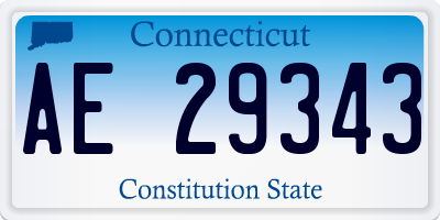 CT license plate AE29343