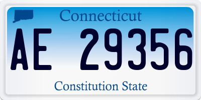 CT license plate AE29356