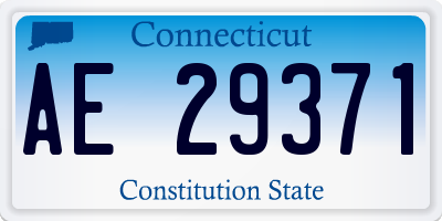 CT license plate AE29371