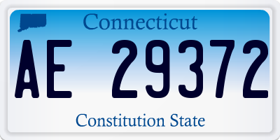 CT license plate AE29372