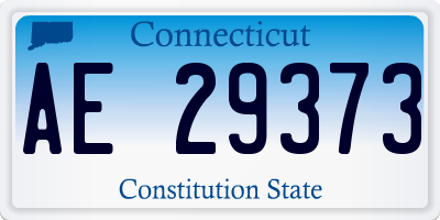 CT license plate AE29373