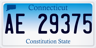 CT license plate AE29375