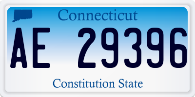 CT license plate AE29396
