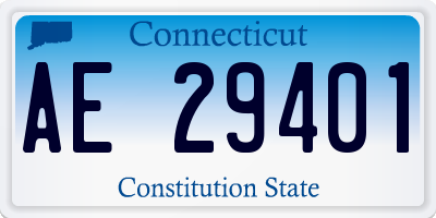 CT license plate AE29401