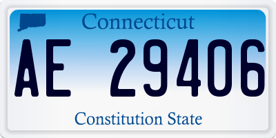 CT license plate AE29406