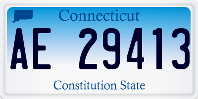 CT license plate AE29413