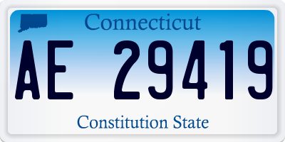 CT license plate AE29419