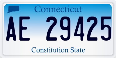 CT license plate AE29425