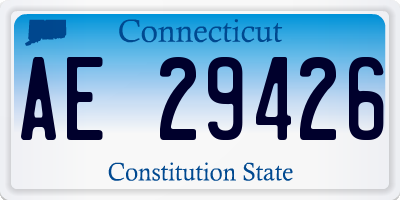 CT license plate AE29426