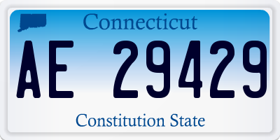CT license plate AE29429
