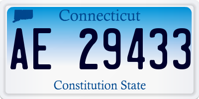 CT license plate AE29433