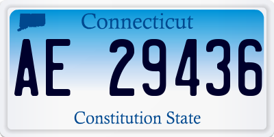CT license plate AE29436