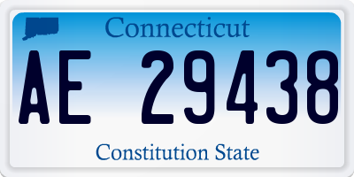 CT license plate AE29438