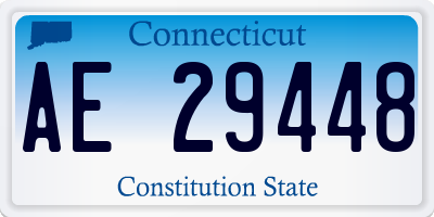 CT license plate AE29448