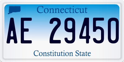 CT license plate AE29450