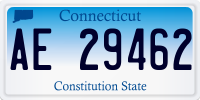 CT license plate AE29462
