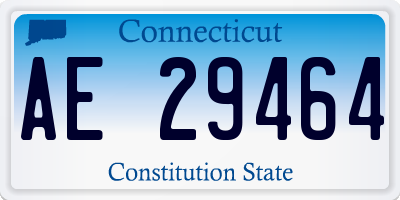 CT license plate AE29464