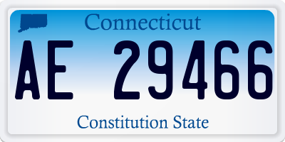 CT license plate AE29466