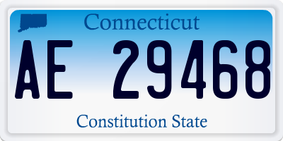 CT license plate AE29468