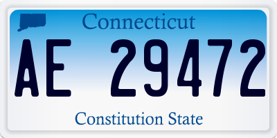 CT license plate AE29472