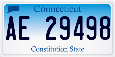 CT license plate AE29498