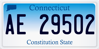 CT license plate AE29502