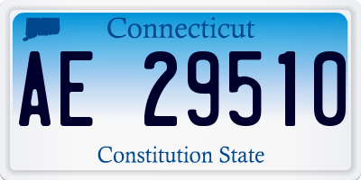 CT license plate AE29510