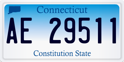 CT license plate AE29511