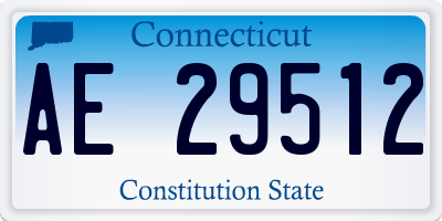CT license plate AE29512