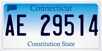 CT license plate AE29514