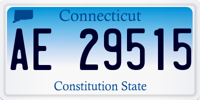 CT license plate AE29515