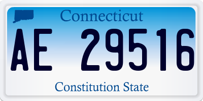 CT license plate AE29516