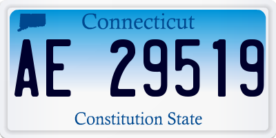 CT license plate AE29519