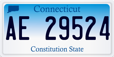 CT license plate AE29524
